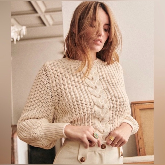 SEZANE Jazz Jumper in Ecru size Small - Picture 2 of 8